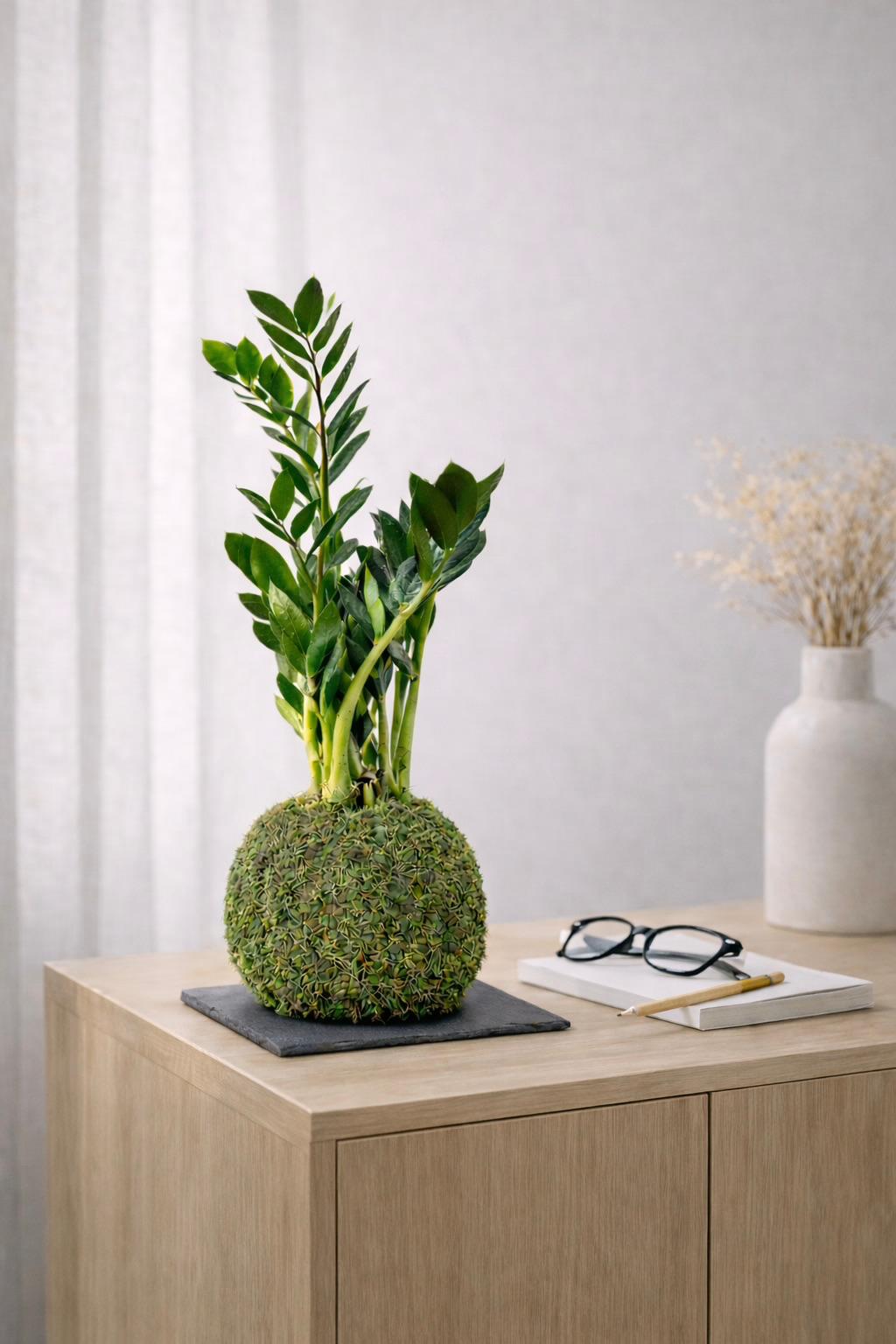 Equilíbrio | Kokedama de Zamioculca